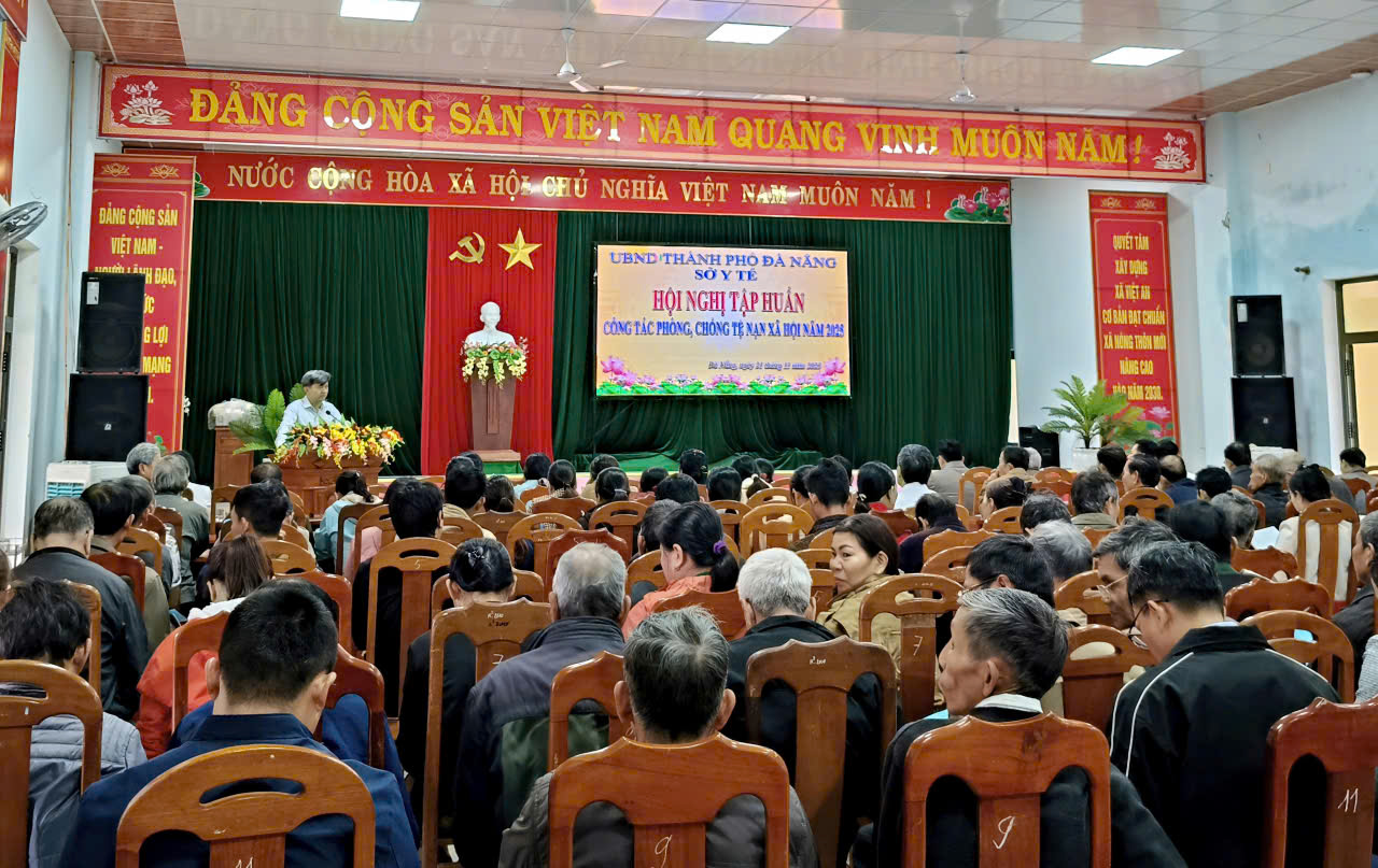 Hội nghị tập huấn công tác phòng, chống tệ nạn xã hội năm 2025 tại các xã Hiệp Đức, Việt An, Đông Giang, Sông Kôn, Sông Vàng thành phố Đà Nẵng